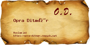 Opra Ditmár névjegykártya